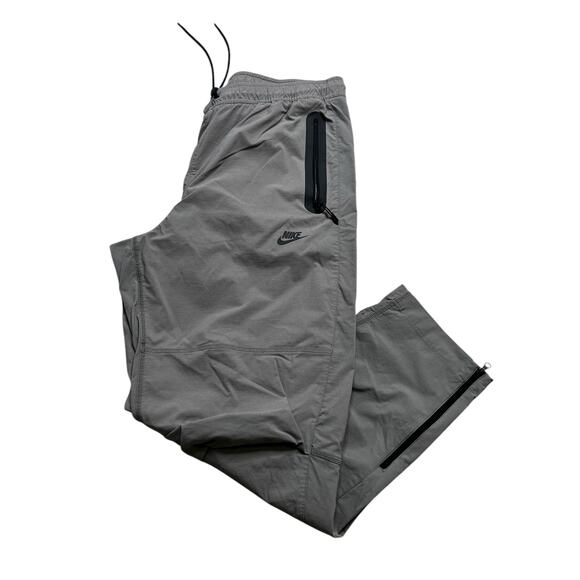 Nike Tech Woven Pants Gray Men’s Size XL Adjustable Drawstring Ankle Zip Pockets - Picture 5 of 10